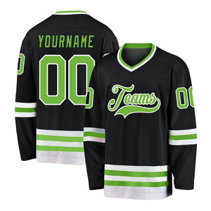Maillot de hockey sur glace de haute qualité imprimé par sublimation, uniforme personnalisé pour équipe, tenue d'entraînement longue manche pour collège - Product Image 1