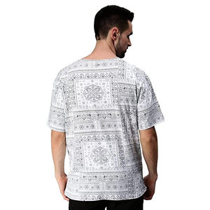 T-shirt pour hommes T-shirts imprimés personnalisés Designer T-shirts à la mode teints en couleur unie pour hommes T-shirts graphiques exportation du Bangladesh - Product Image 2