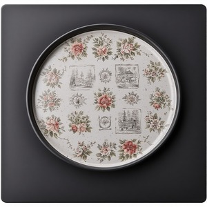 Plato de Presentación Ligero de Hierro Aurora Pearl, Diseño Art Deco con Brillo Iridiscente y Detalles Hechos a Mano para una Decoración Premium - Product Image 3