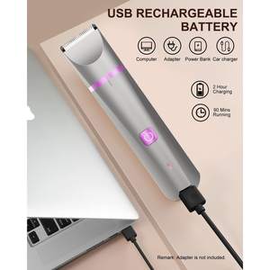 Rasoir électrique rechargeable et étanche pour la zone intime des femmes, utilisation humide ou sèche, avec lame en céramique, gris violet - Product Image 5