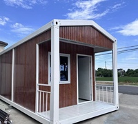 Maison conteneur modulaire de luxe à toit en pente, style moderne, démontable et portable, de 10/20 pieds, à assembler