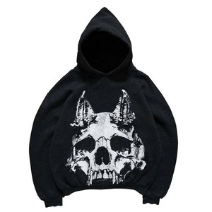 Fabrication sur mesure de sweat-shirts à capuche oversize épais à logo personnalisé, imprimés numériquement, coupe ample, vintage, lavés, pour hommes - Product Image 5