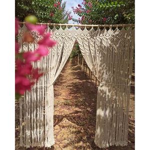 Hermosa Decoración Boho, Cortina de Macramé para Pared, Adorno de Pared para Exteriores, Estilo Bohemio, Diseño Navideño para Bodas - Product Image 2
