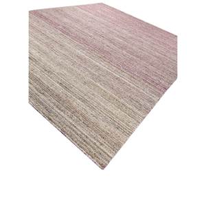 Alfombra de Lana y Viscosa Tejida a Mano con Diseño de Rayas Contorneadas, Rojo y Naranja-Hwv-51068 para Uso Doméstico - Product Image 2