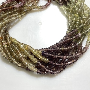 Perles en forme de rondelle à facettes en spinelle multicolore naturelle Perles de spinelle en gros pour bijoux - Product Image 3