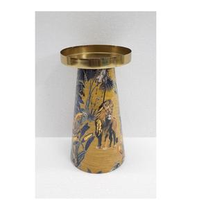 Design classique décalcomanie émail fini maison décorative luxe couleur bougeoir finition en laiton fait à la main personnalisé - Product Image 2