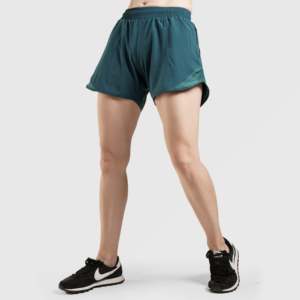 กางเกงขาสั้น Yager Green Hot Shorts ไซส์ XS เอวสูง ผลิตจากโพลีเอสเตอร์ เทอร์รี่คอตตอน และสแปนเด็กซ์ ปักโลโก้ตามสั่ง พร้อมเชือกผูกเอว สำหรับใช้ในยิม - Product Image 1
