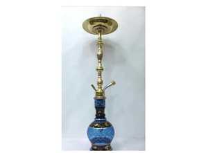 Pipa de Narguile Tradicional Egipcia Farida de Latón Macizo de 100 cm de Alto, Tres Niveles, Narguile de Lujo Tallada a Mano con Espejo - Product Image 2