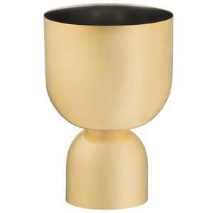 Vase en métal doré au design de luxe Vases à fleurs de taille moyenne de la meilleure conception décorative de qualité supérieure avec les tailles de 17x15x15cm - Product Image 1