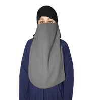 Voile facial demi-niqab personnalisable de haute qualité en laine et mousseline, léger, respirant, séchage rapide, fait main, facile à porter, pour femme musulmane modeste