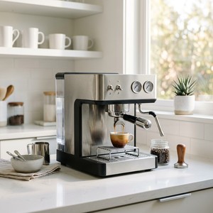 Cafetera Espresso Eléctrica Compacta para el Hogar - Diseño Alemán para una Preparación Premium - Product Image 1