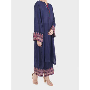 Ensemble de costume deux pièces en coton à points de filet pour femmes AISLING - Product Image 2