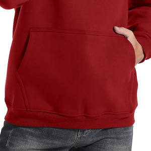 Vente en gros de sweat-shirt uni de haute qualité avec logo pour homme 380-480gsm sweat-shirt à capuche en coton mélangé polaire surdimensionné personnalisé pour hommes - Product Image 5