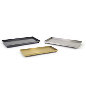 Increíble bandeja de servicio de Metal rectangular dorada para el hogar y la Mesa del Hotel 100 piezas MOQ Apto para lavavajillas estilo americano - Product Image 5