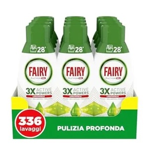 Détergent liquide pour lave-vaisselle Fairy Platinum, gel pour lave-vaisselle, 336 lavages, lot de 12 bouteilles, brillance supplémentaire, nettoyage en profondeur - Product Image 6