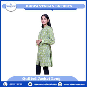 Dernières vestes matelassées élégantes pour femmes, imprimées à la main, rembourrées avec une couche de coton doux, vestes matelassées pour femmes à prix avantageux - Product Image 2