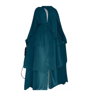 มุสลิมที่ได้รับความนิยมมากที่สุดดูไบ Abaya ตุรกีอาหรับกลางแจ้งสวมใส่สาเหตุชุดมุสลิมอิสลาม Abaya มีบริการ OEM ODM - Product Image 6