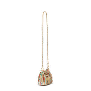 กระเป๋าถือราฟเฟียทำมือจากอิตาลี ลายทางหลากสี-PS596 - Product Image 3