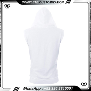 Débardeur à capuche sans manches pour hommes Sweats à capuche personnalisés de haute qualité pour hommes - Product Image 4