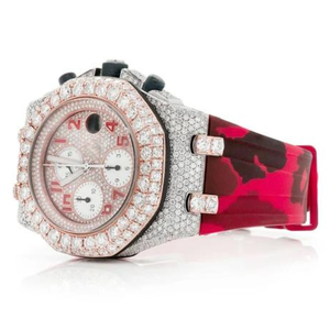 Montre en diamant Moissanite VVS de qualité supérieure, bijoux de mode, montre sertie de diamants - Product Image 2