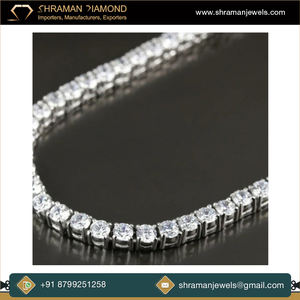 Qualité optimale Design élégant plaqué argent VVS1 8.78 TCW Bracelet tennis en diamant Moissanite pour fiançailles et cadeau - Product Image 5