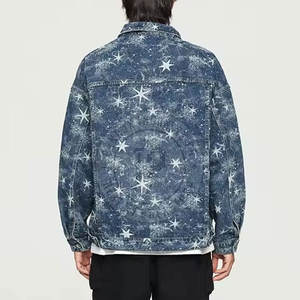 Veste en jean personnalisée pour hommes coupe ajustée, tenue à la mode, look streetwear, veste en jean strass - Product Image 4
