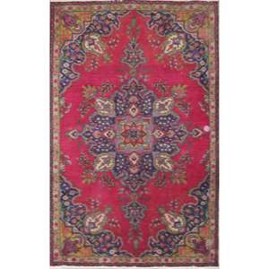 Mahal Premium Hand-Knotted <b>Wool</b> Vintage Patchwork Eco-Friendly Rug for Home & Offices - Product Image 1
