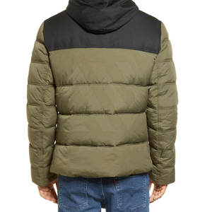 Chaqueta acolchada de lana para hombre ODM 2024, decoración con patrón de soporte con capucha de alta calidad, nuevo diseño de punto, cremallera transpirable, calle alta - Product Image 2