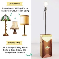 Kit de câblage de lampe en métal E26 avec prise américaine, kit de douille de lampe DIY pour lampes de table et de sol, pièces de rechange pour réparation d'éclairage
