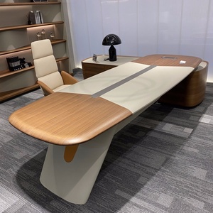 Bureau de direction haut de gamme en noyer, ergonomique, en forme de L, table d'ordinateur modulaire, mobilier commercial, poste de travail exécutif - Product Image 3