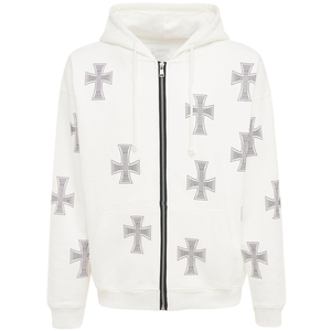 Sweat à capuche oversize en coton 100% avec lavage à l'acide et strass personnalisés Streetwear Sweat à capuche boxy avec strass - Product Image 1