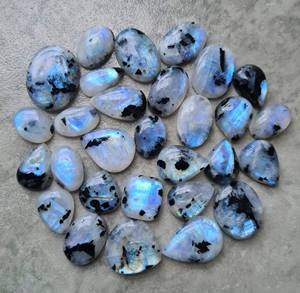 Calidad de Grado Superior 100% Natural Rainbow Moonstone Octagon Gemstone Cabochon para diseño de joyería Producto a granel a precios baratos OEM - Product Image 4