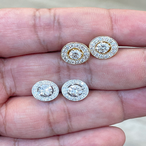 Pendientes Desmontables de Oro de 14 Quilates con Diamante Natural de 1.10 Quilates, Solitario Central, Joyería Fina Premium al por Mayor - Product Image 1