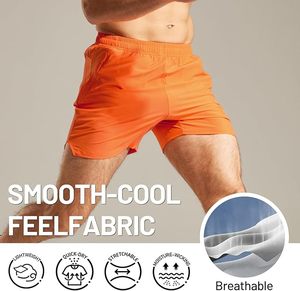Pantalones cortos para hombre, pantalones cortos activos de 5 pulgadas con bolsillos, ligeros de secado rápido, transpirables, color naranja con cremallera: - Product Image 4