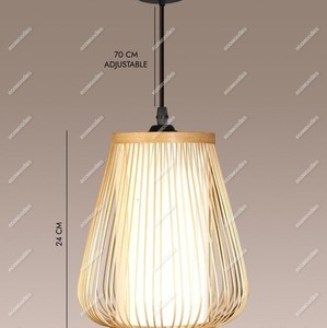 Rustic Style Countryside Pendant <b>Lamp</b> Handmade Bamboo Weaving Pendant Light Hanging Lampshade Pendant Light - Product Image 4