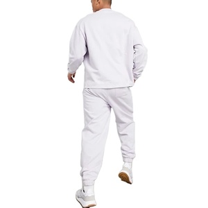 2025 chándales deportivos informales de alta calidad para hombres, forro polar de gran tamaño con hombros descubiertos con logotipo impreso de talla grande, servicio OEM - Product Image 2