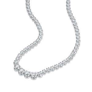 Haute qualité personnalisé Hip Hop Moissanite diamant tennis ruban collier avec pour les cadeaux d'anniversaire pour les femmes collier - Product Image 3
