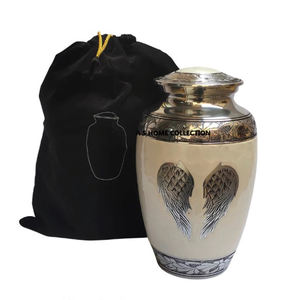 Caja de forma cuadrada de metal de calidad superior hecha a mano de diseño urna para adultos clásico elegante al por mayor de metal suministros funerarios urnas - Product Image 2