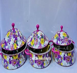 Cacerola de olla caliente de metal de lujo recubierta de esmalte disponible en 2 3 y 5 litros - Product Image 3