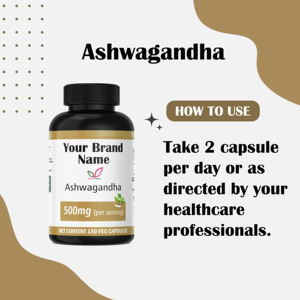 Cápsulas de extracto de Ashwagandha Cápsulas hebrales de AshwagandhaPersonalizar Cápsulas de Ashwagandha de etiqueta privada - Product Image 5