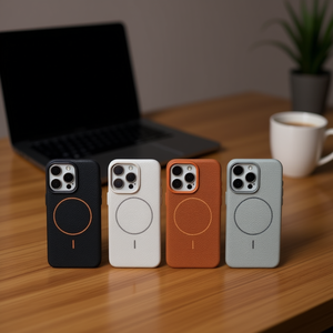 เคสโทรศัพท์มือถือหนังเทียมลายลิ้นจี่นูนแบบเรียบ ดีไซน์แม่เหล็กน้ำหนักเบา รุ่น IP 15 PRO - Product Image 2