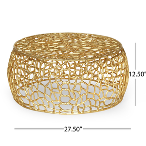 <b>Round</b> Gold Plated Aluminium Coffee Center <b>Side</b> <b>Table</b> Furniture Modern Style New Unique Metal Coffee <b>Table</b> Wholesale Exporter - Product Image 1