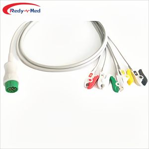 BLT <span class=keywords><strong>Qseries</strong></span> A3 A5 A6 A8 12Pin ECG 5 Cable de plomo Snap Pinch IEC AHA Cable Ecg De 5 Derivaciones Cable de ECG - Product Image 6