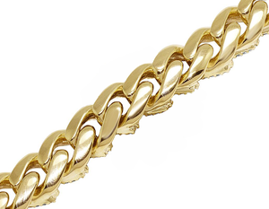 Cadena de eslabones cubanos chapada en oro amarillo en plata de ley S925 con diamante de moissanita Hip Hop joyería completamente helada para hombres - Product Image 4