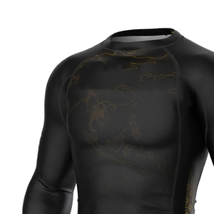 Nouveau Rashguard à manches longues pour homme, respirant, anti-UV, vente en gros, polyester/nylon 120g, impression numérique, logo personnalisé, service OEM - Product Image 3