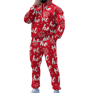 Ensemble de survêtement sportif pour homme de haute qualité, impression personnalisée, ensemble de survêtement 2 pièces avec sweat-shirt et pantalon de jogging, tailles plus grandes pour hommes en 2026 - Product Image 1