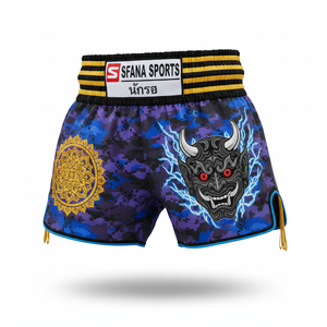 กางเกงมวยไทยคิกบ็อกซิ่งผู้ชาย SFANA SPORTS ออกแบบเอง ผ้าทนทาน แห้งเร็ว 180 กรัม รับสกรีนโลโก้ สำหรับฝึกซ้อม MMA มวยไทย - Product Image 2