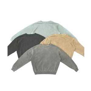 Sweat à capuche personnalisé pour hommes, sweat à capuche uni surdimensionné, sweats à capuche vierges, pull en coton, sweats à capuche vintage délavés à l'acide - Product Image 4