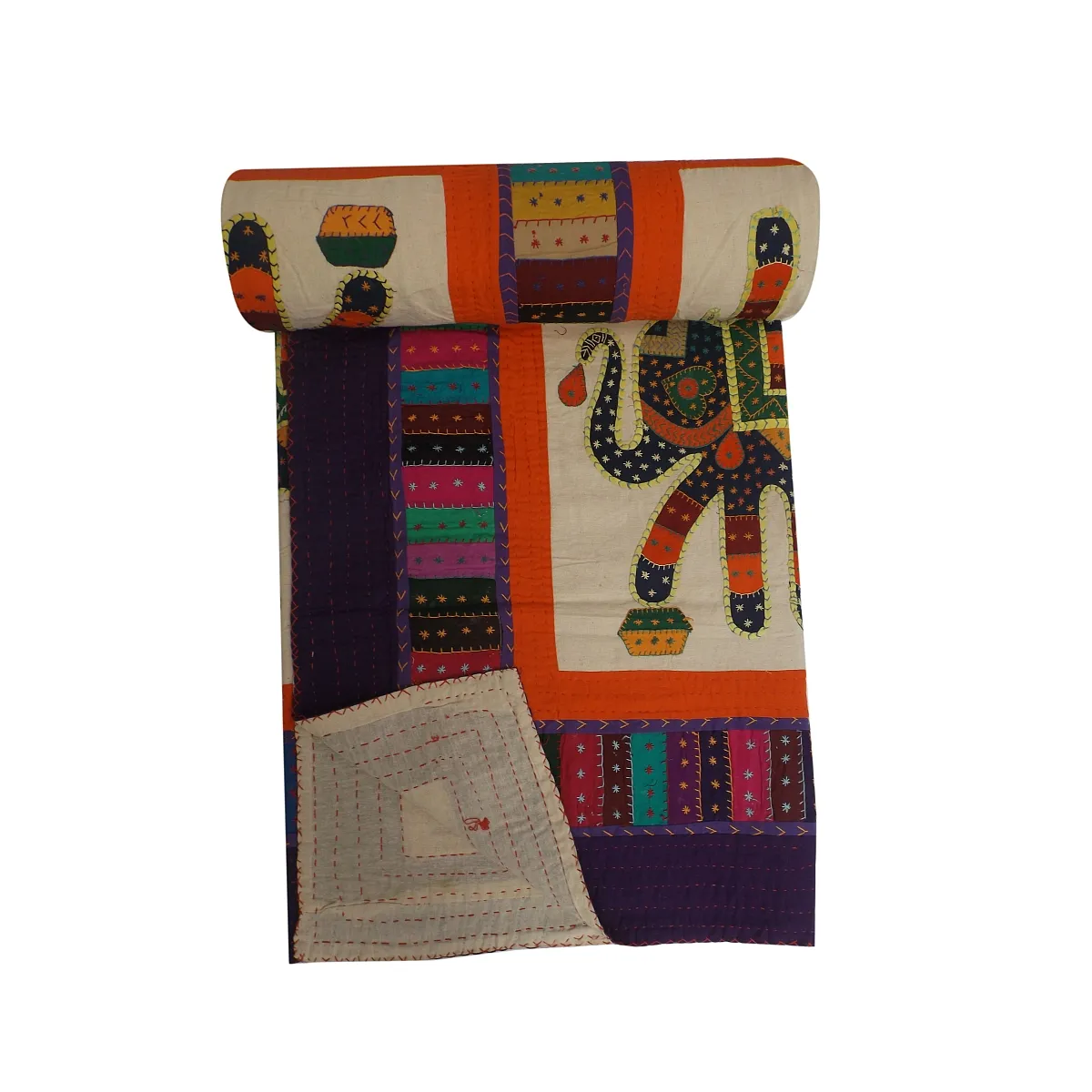 Хит продаж, индийский богемный дизайн слона, вышивка, долговечная винтажная аппликация, рабочее покрывало