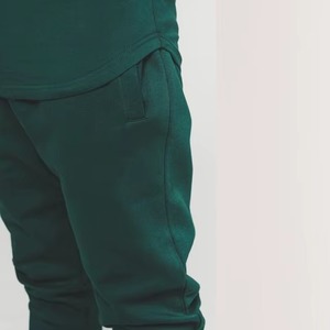 Invierno Casual Fleece Sólido Oversized Streetwear Sudadera con capucha Bordado Puff Impreso Dos piezas Pantalones de chándal Conjunto Hombres Jersey personalizado - Product Image 4